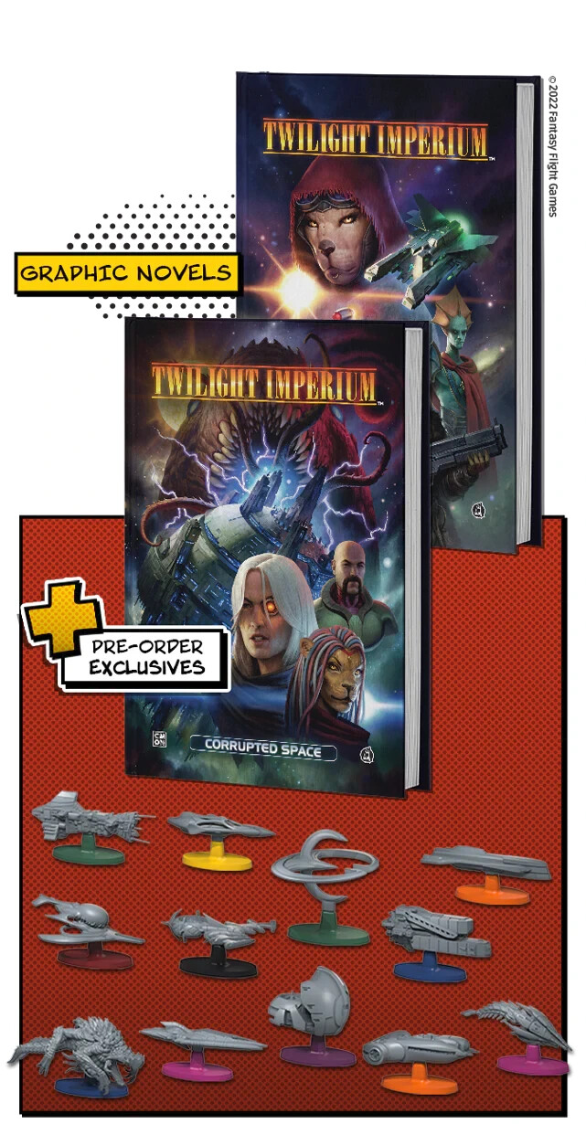 CMON Comics Vol 2 Twilight Imperium Corrupted Space Firmament + Extras + Ship