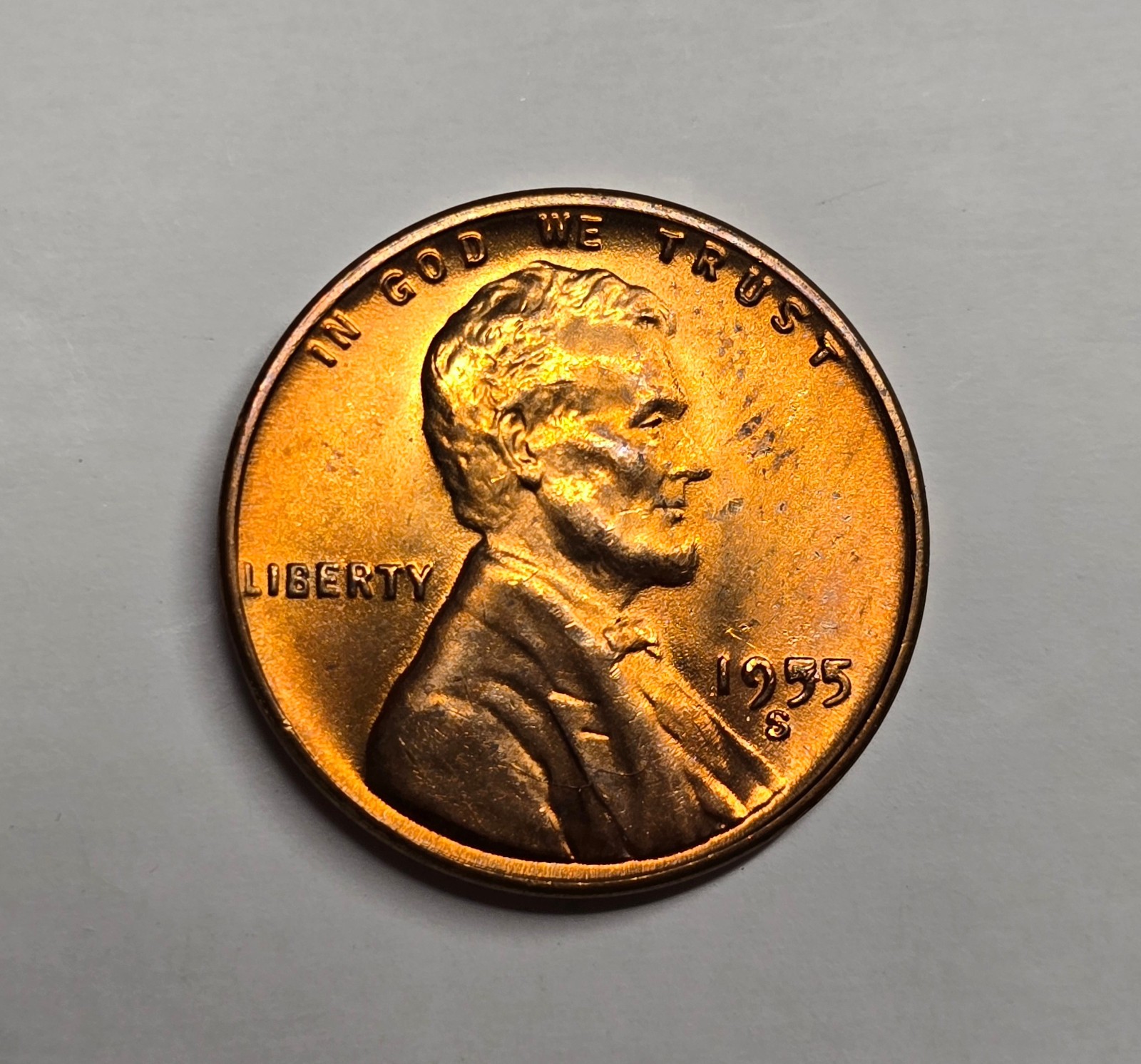 1955 S Lincoln Wheat Cent Choice BU 1c Brilliant Uncirculated OBW Superb Detail 1955 S Lincoln Wheat Cent Choice BU 1c Brilliant Uncirculated OBW Superb Detail
