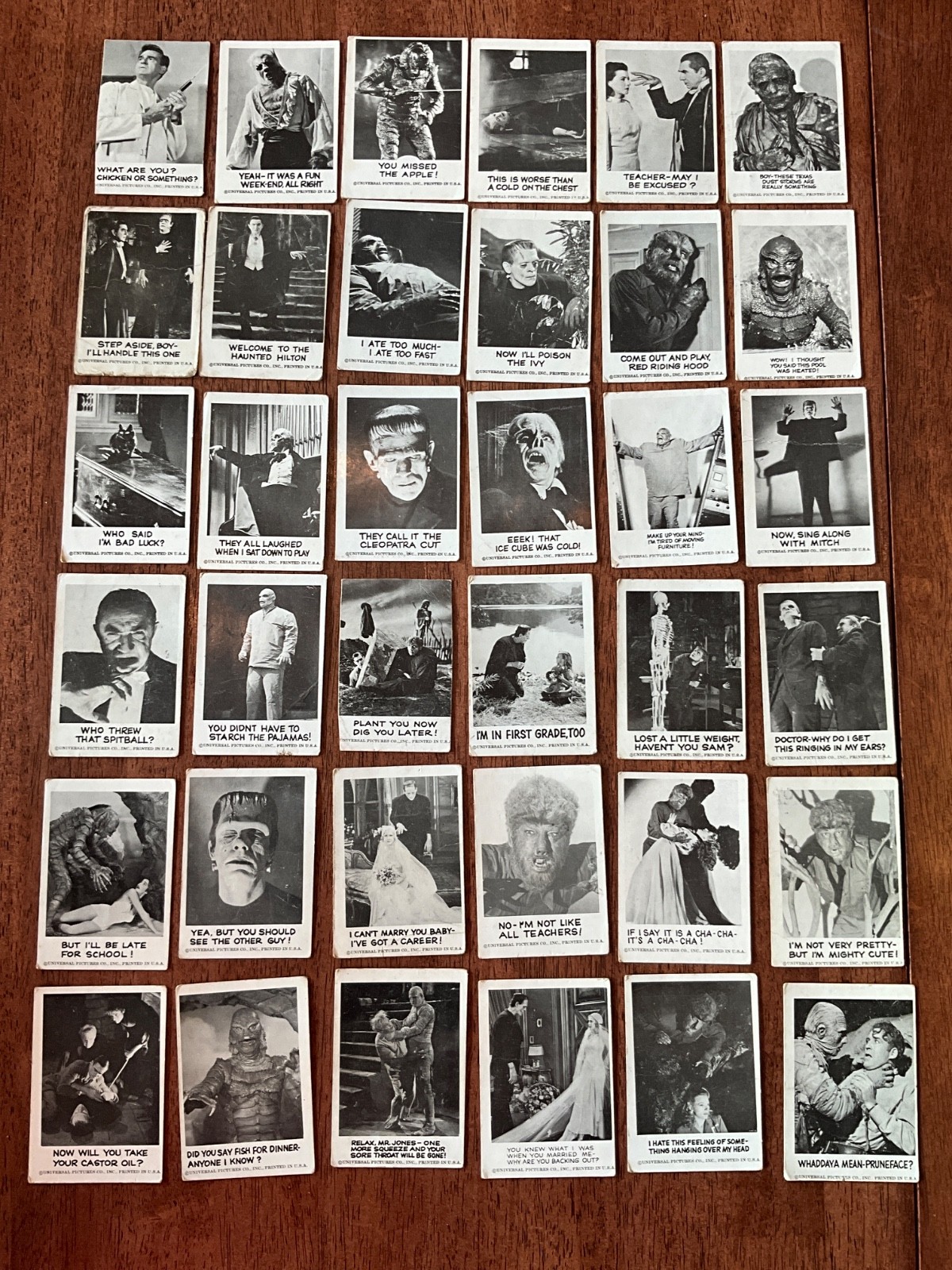 Vtg Lot 36 Cards 1961 Leaf SPOOK STORIES Horror Monster Trading Frankenstein