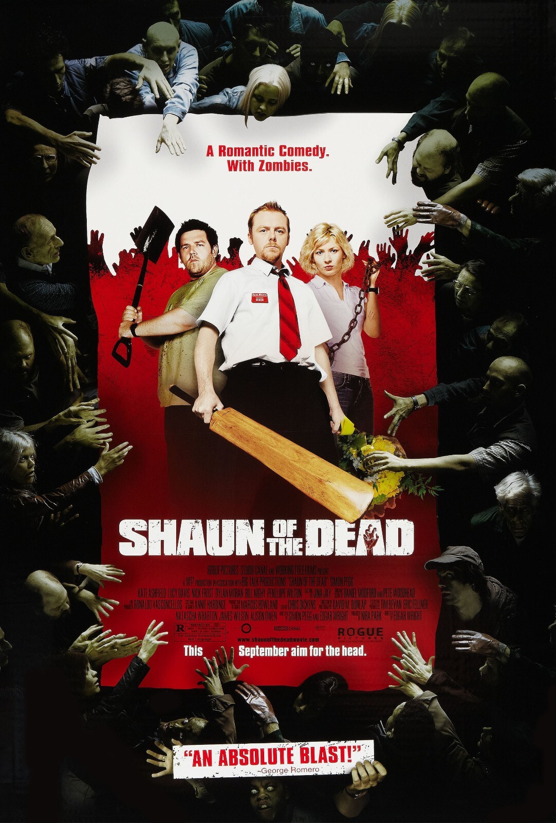 2004 Shaun Of The Dead Movie Poster 11X17 Simon Pegg Nick Frost Kate Ashfield 🍿 2004 Shaun Of The Dead Movie Poster 11X17 Simon Pegg Nick Frost Kate Ashfield 🍿
