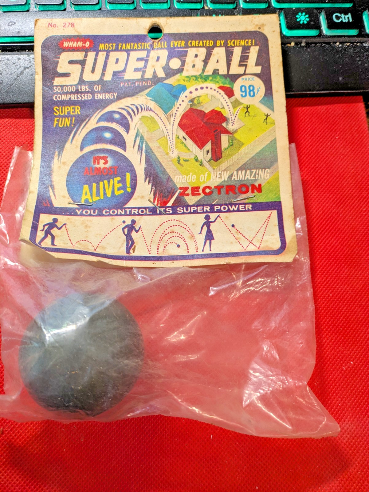 Vintage 1965 Wham-O Super Ball, No. 278, NOS - Vintage 1965 Wham-O Super Ball, No. 278, NOS -