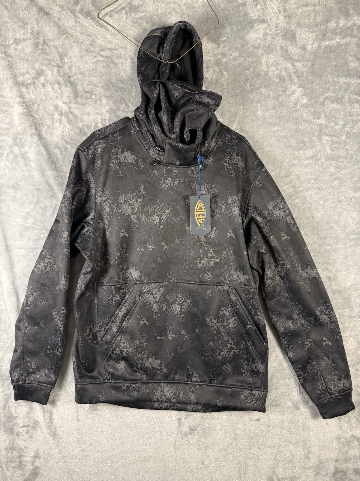 AFTCO Reaper Hoodie Charcoal Acid Camo Face Mask Men’s Large NEW AFTCO Reaper Hoodie Charcoal Acid Camo Face Mask Men’s Large NEW