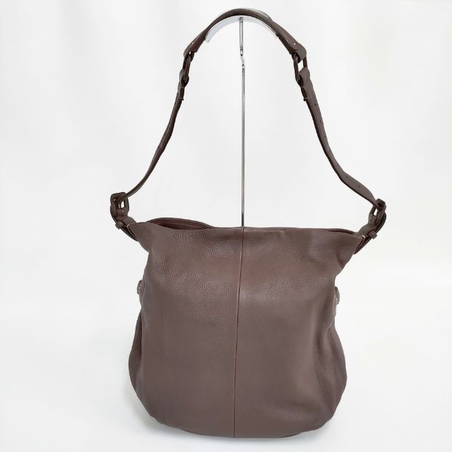 genten Goat leather Shoulder Bag Brown 6-0712G∞