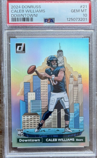 NFL PACKS: 2024 Caleb Williams Downtown PSA 10 RC