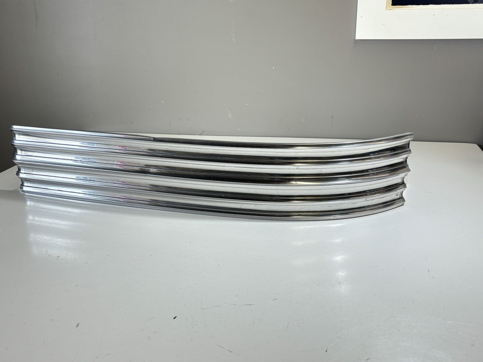 1951-52 Pontiac Trunk Lid Stainless Trim , 6” Wide, Canadian