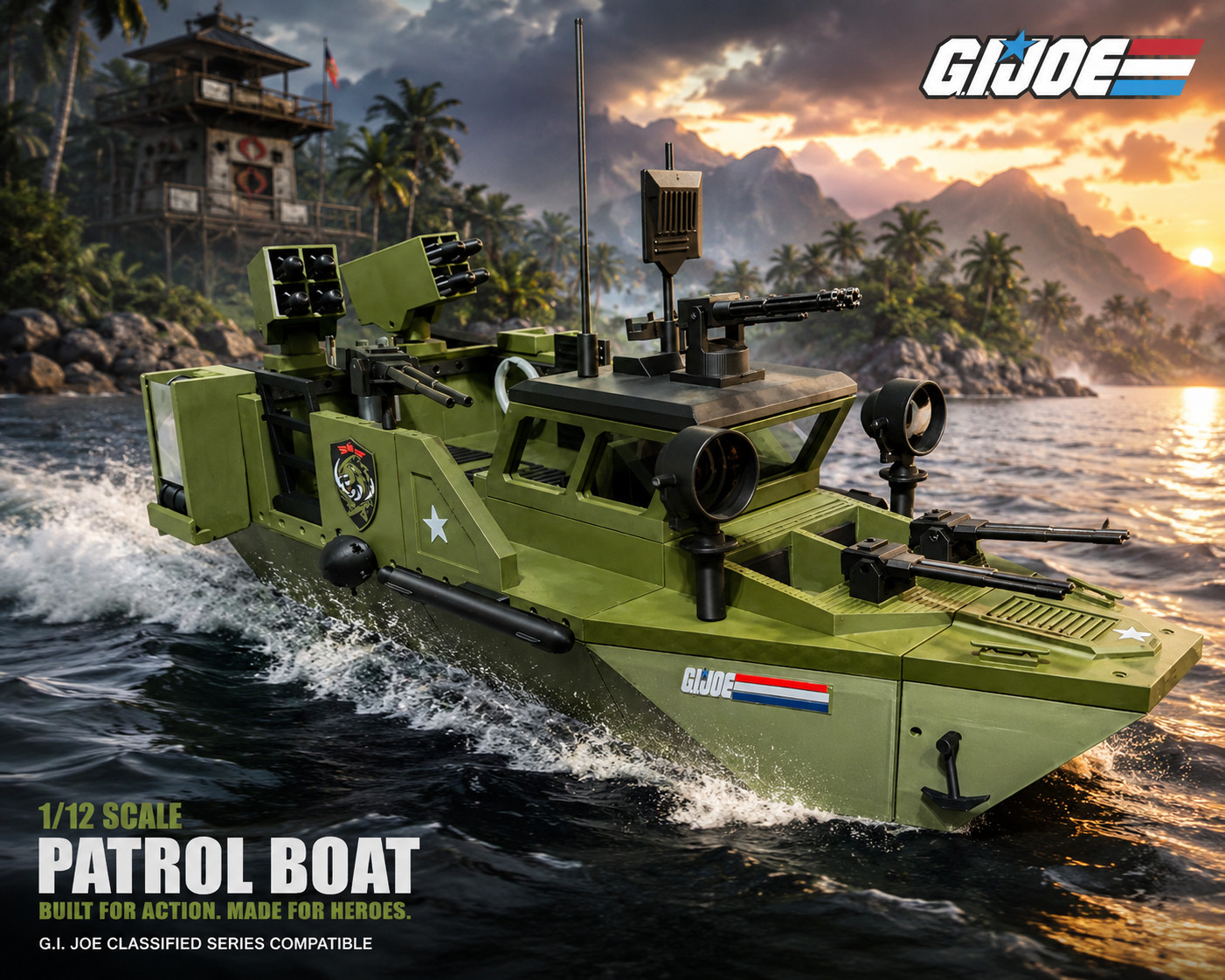 G.I. Joe Classified 1/12 Scale Patrol Boat – Custom 3D Printed Display Vehicle