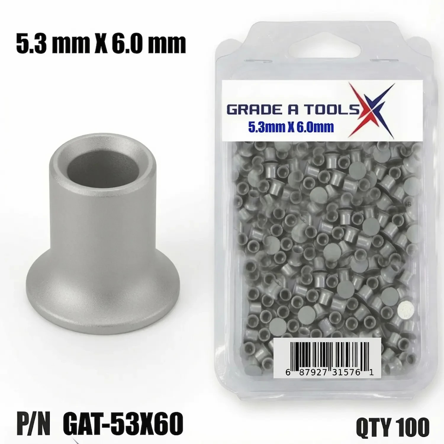 5.3mm X 6.0mm Self Piercing Rivets - SPR Repair - 100 pack 5.3mm X 6.0mm Self Piercing Rivets - SPR Repair - 100 pack
