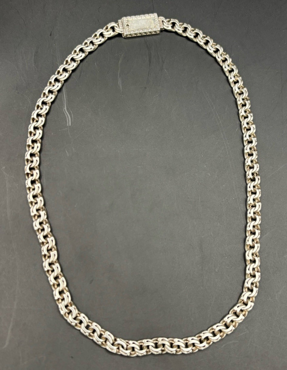 925 Sterling silver Close chino link chain 9MM 24 Inch 101 Grams