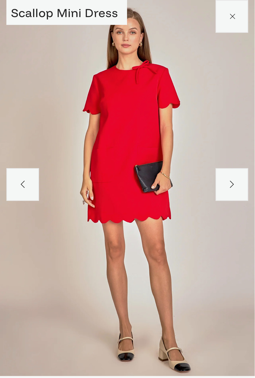 English Factory Scallop Mini Dress Size M English Factory Scallop Mini Dress Size M