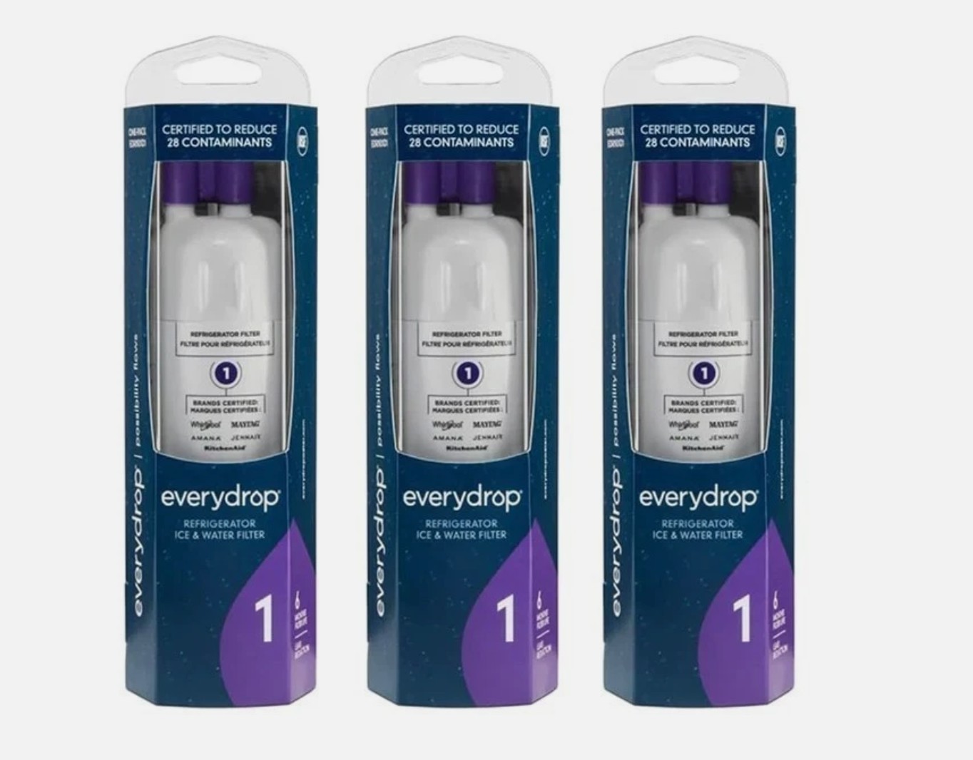 3 PACK ΕDR1RXD1 Refrigerator Wate Filter 3 Replacement Brand New US 3 PACK ΕDR1RXD1 Refrigerator Wate Filter 3 Replacement Brand New US