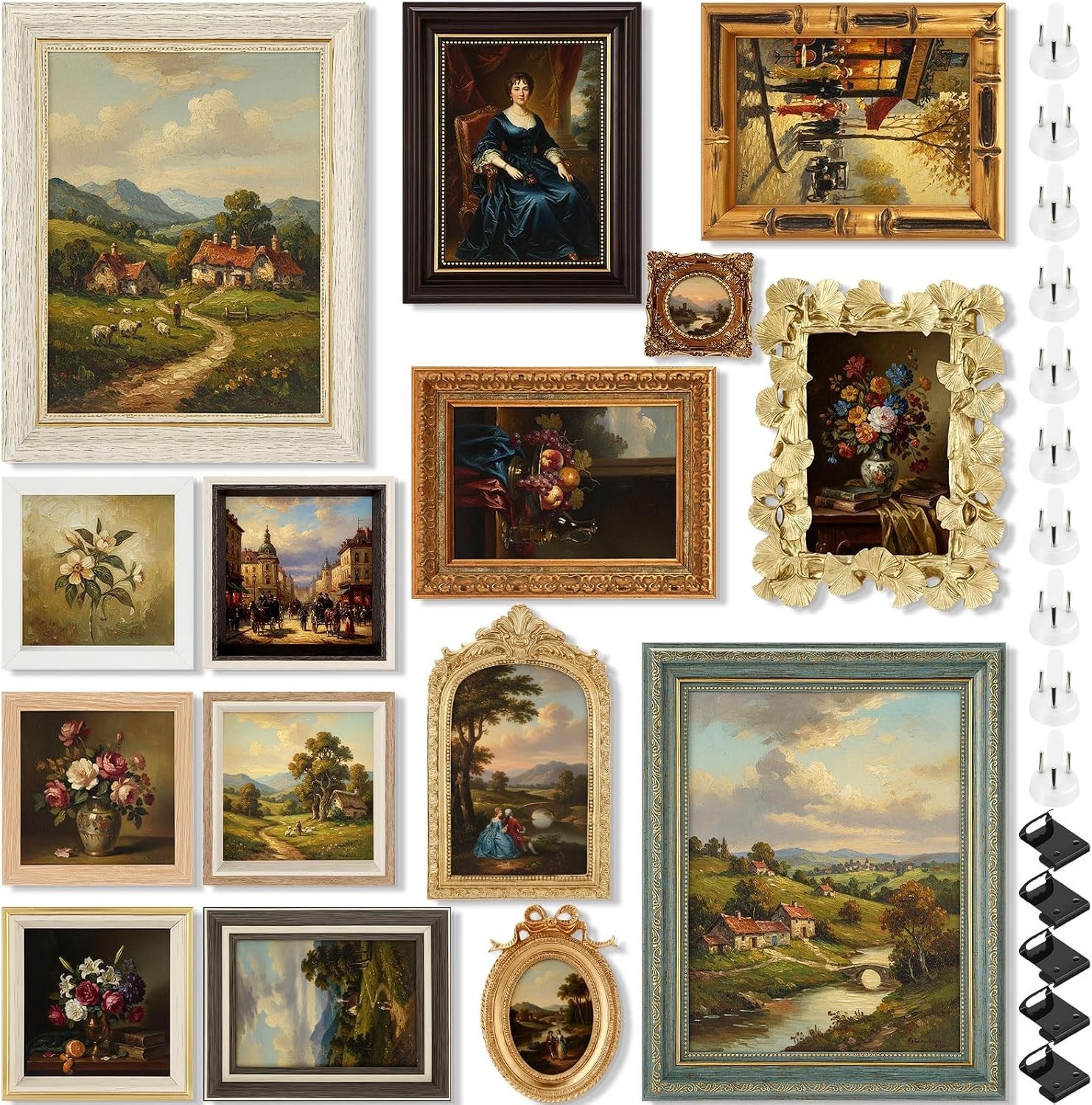 15 Pack Vintage Picture Frames for Wall,Tabletop Display Ornate(Essential Style) 15 Pack Vintage Picture Frames for Wall,Tabletop Display Ornate(Essential Style)