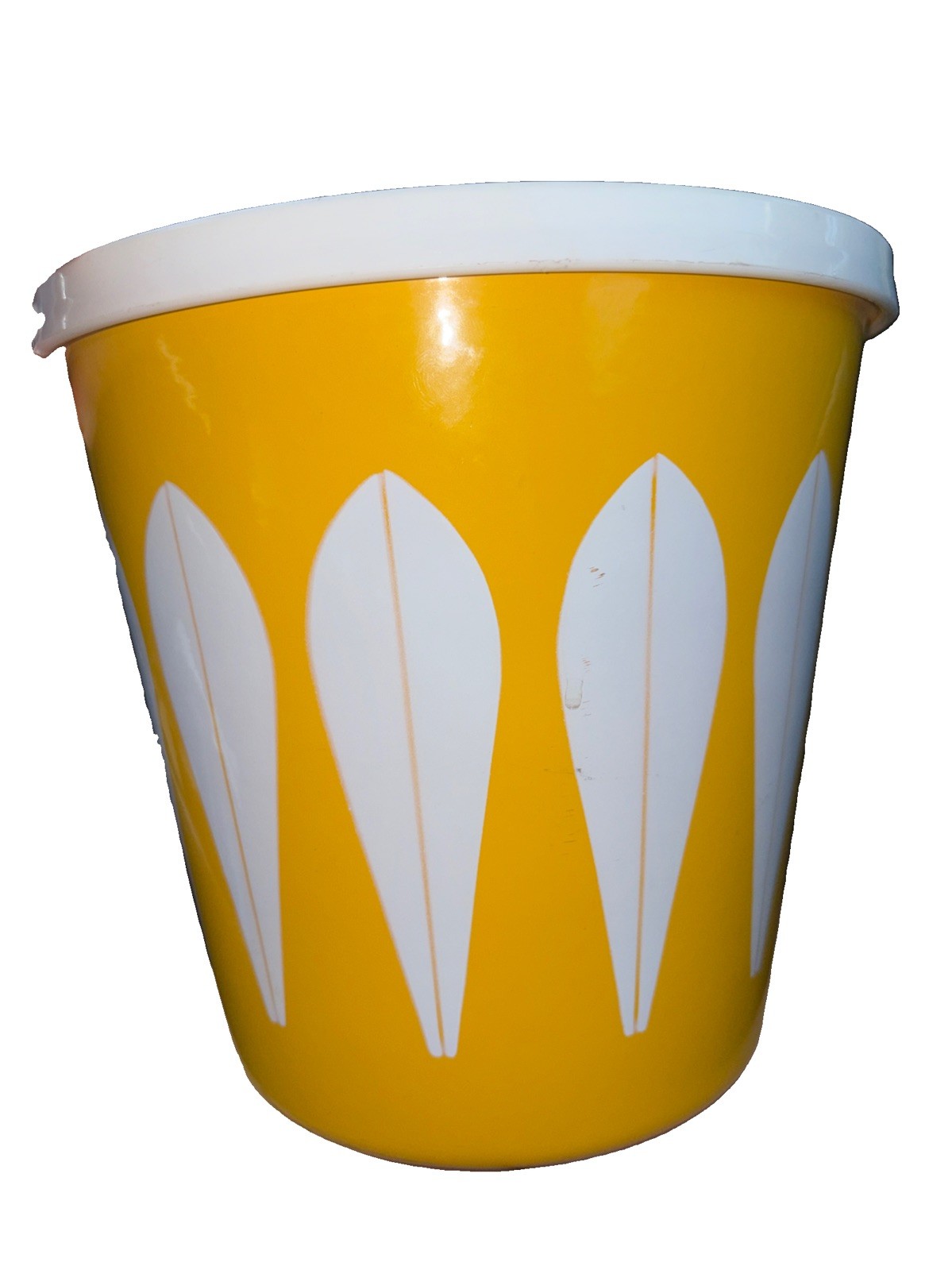 VTG Yellow Mid Century Modern Cathrine Holm Lotus Enamelware Ice Bucket VTG Yellow Mid Century Modern Cathrine Holm Lotus Enamelware Ice Bucket