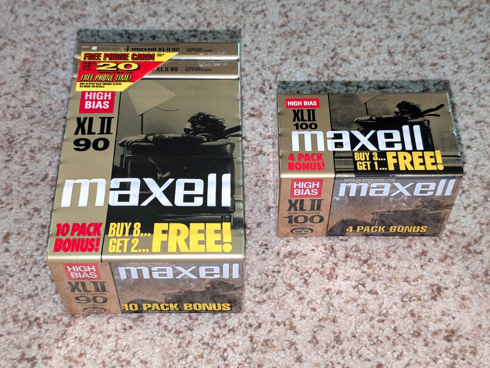 SEALED 14 Maxell XLII Type II High Bias Cassette Tapes 10 Pack 90 4 Pack 100 min