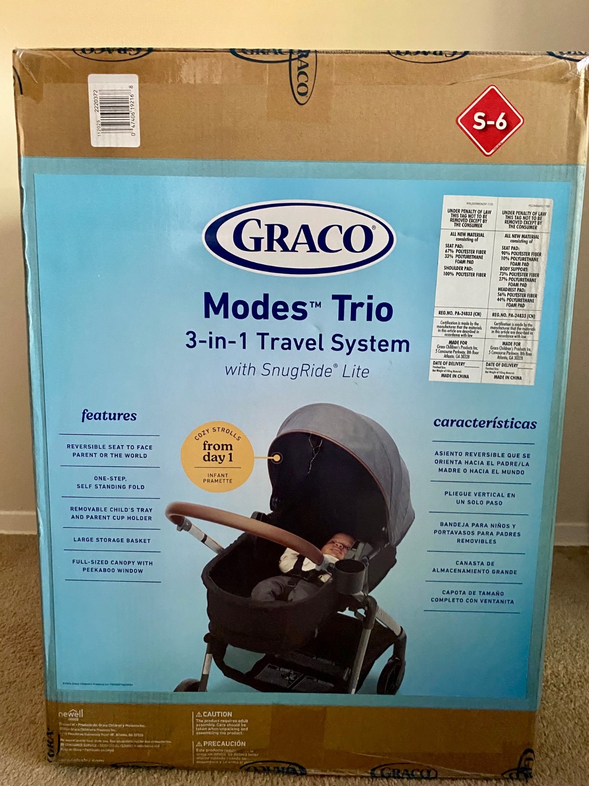 Graco Modes TRIO 3-in-1 Travel System Gray Black w/ Car Seat & Stroller Graco Modes TRIO 3-in-1 Travel System Gray Black w/ Car Seat & Stroller
