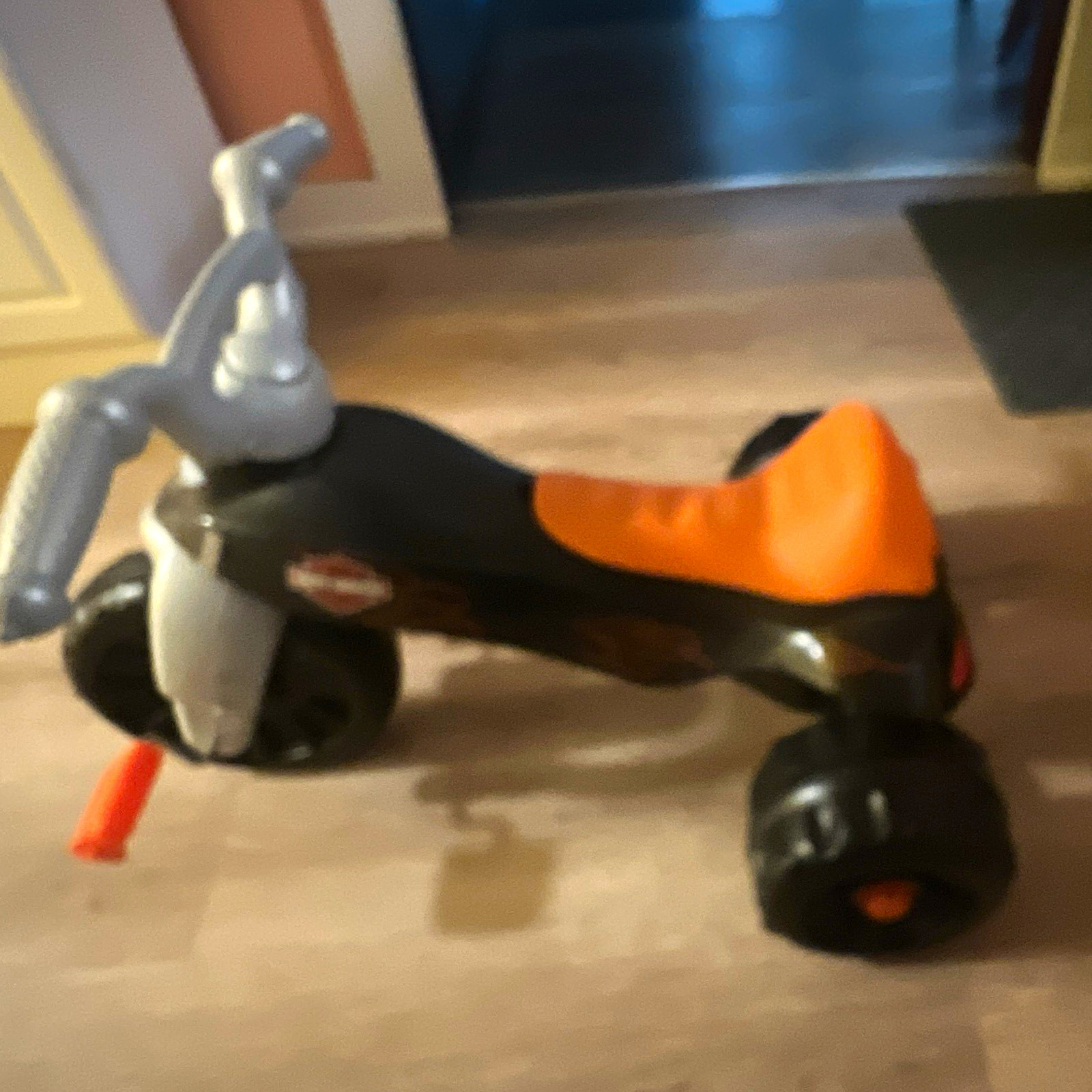 Kids 3-Wheel Ride-On Tricycle Toy, Black/Orange/Gray 3-Wheel Trike Kids 3-Wheel Ride-On Tricycle Toy, Black/Orange/Gray 3-Wheel Trike