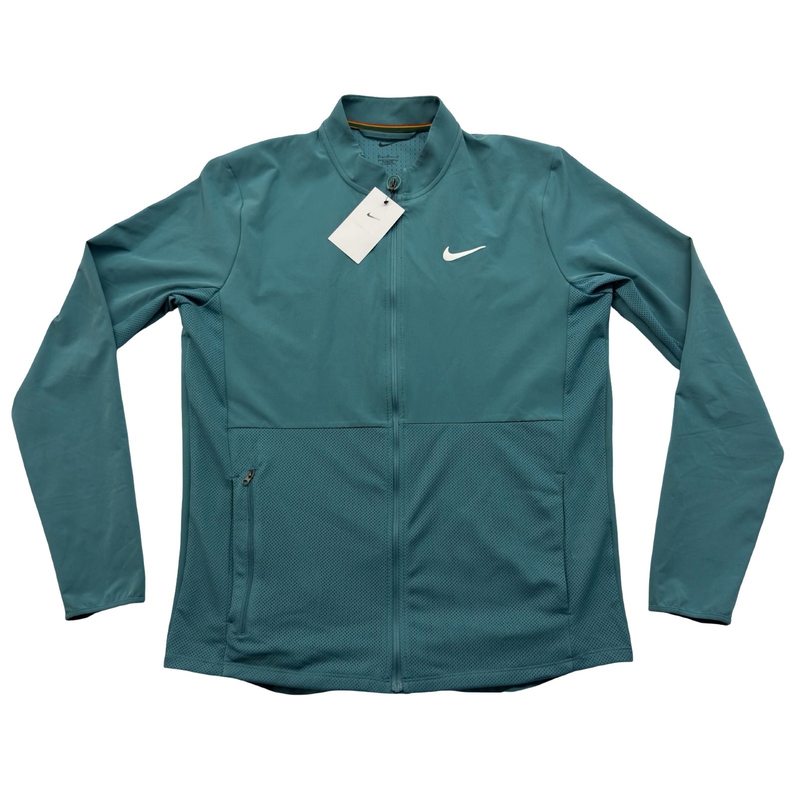 Nike Court Advantage Tennis Jacket Mens Medium Teal Green SAMPLE Rare NWT New Nike Court Advantage Tennis Jacket Mens Medium Teal Green SAMPLE Rare NWT New