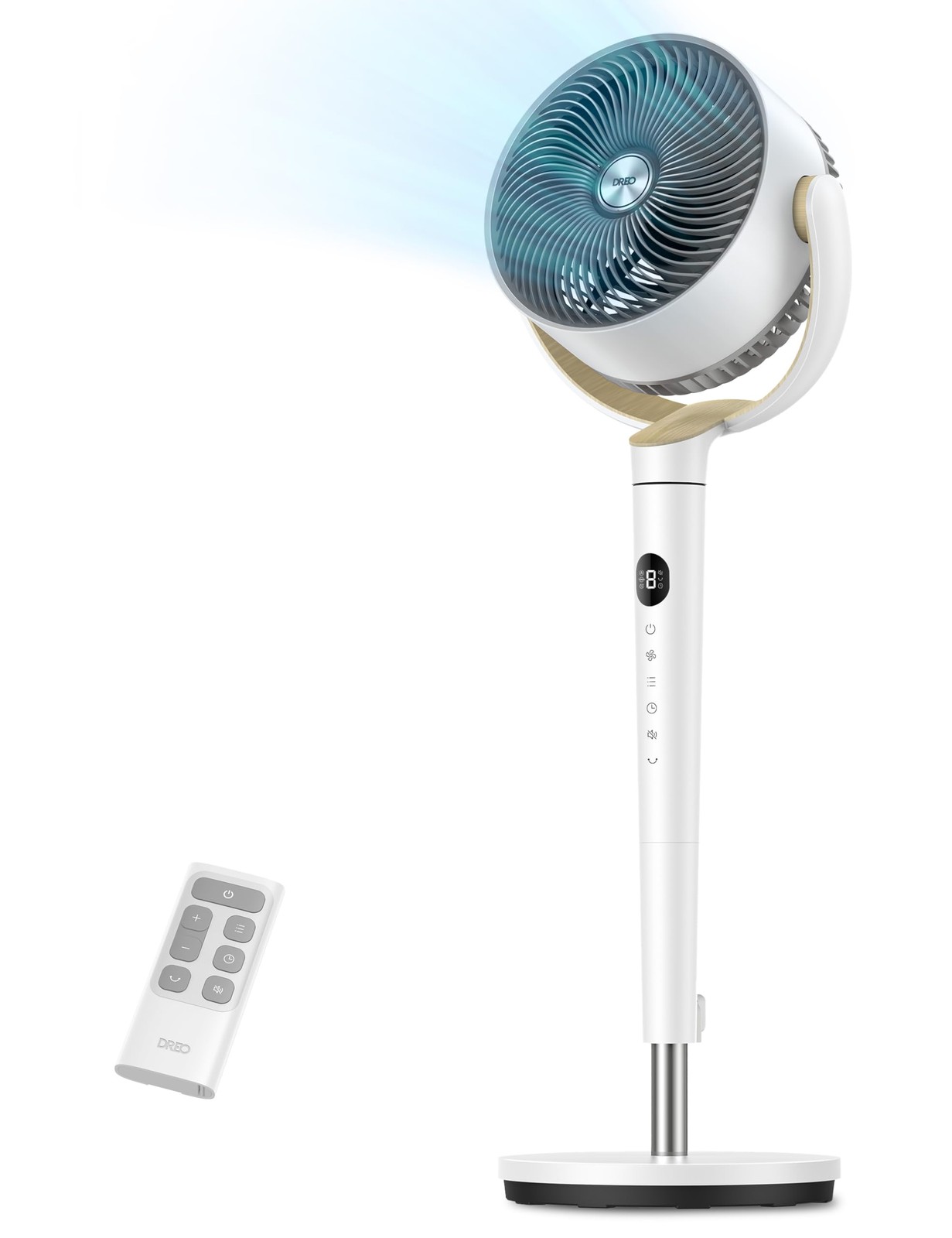 DREO Fan for Bedroom, 120° Oscillating Standing Fan, Quiet Pedestal Fan DREO Fan for Bedroom, 120° Oscillating Standing Fan, Quiet Pedestal Fan