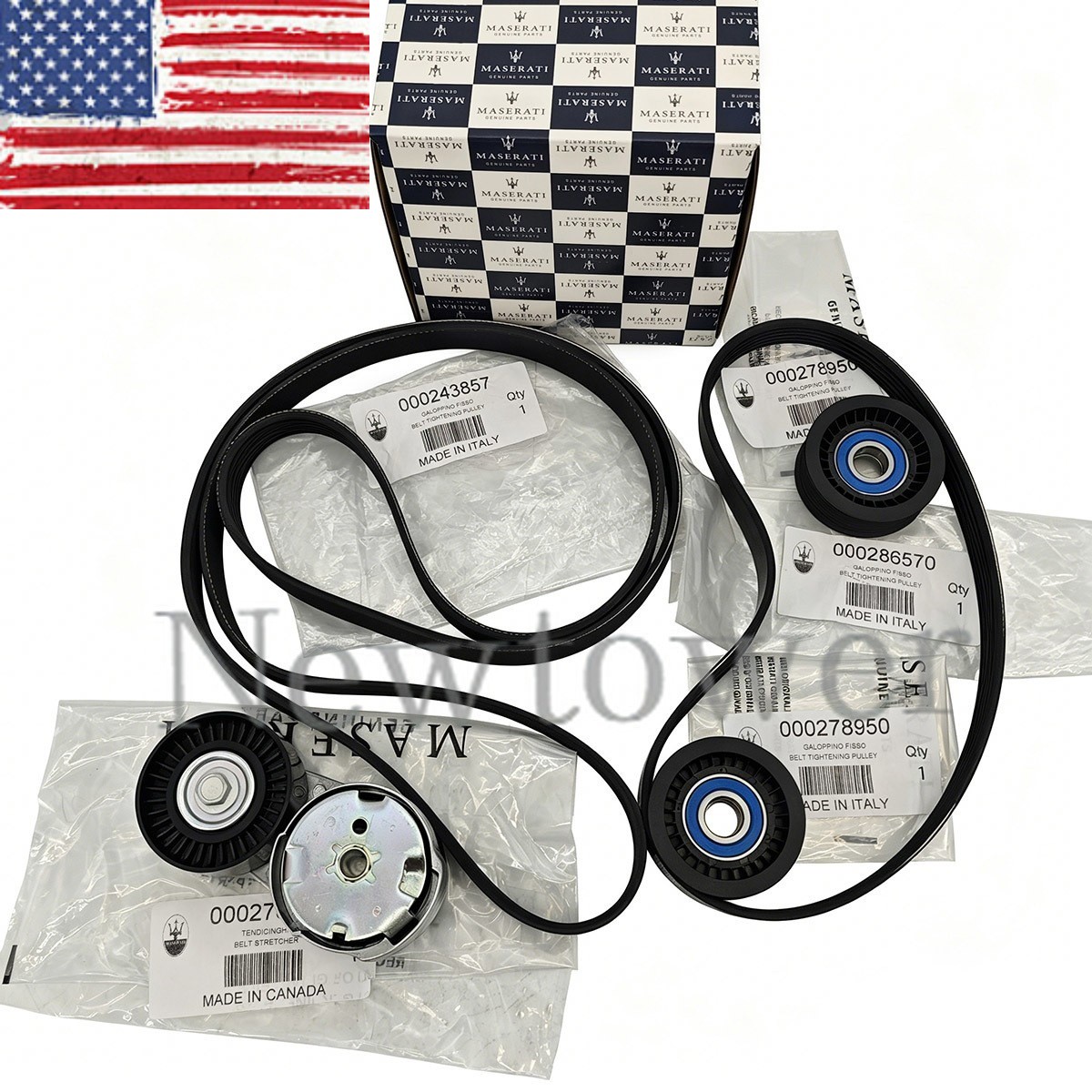 278950 Belt Tensioner Idler Pulley Kit For Maserati Quattroporte Ghibli 2013-17 278950 Belt Tensioner Idler Pulley Kit For Maserati Quattroporte Ghibli 2013-17