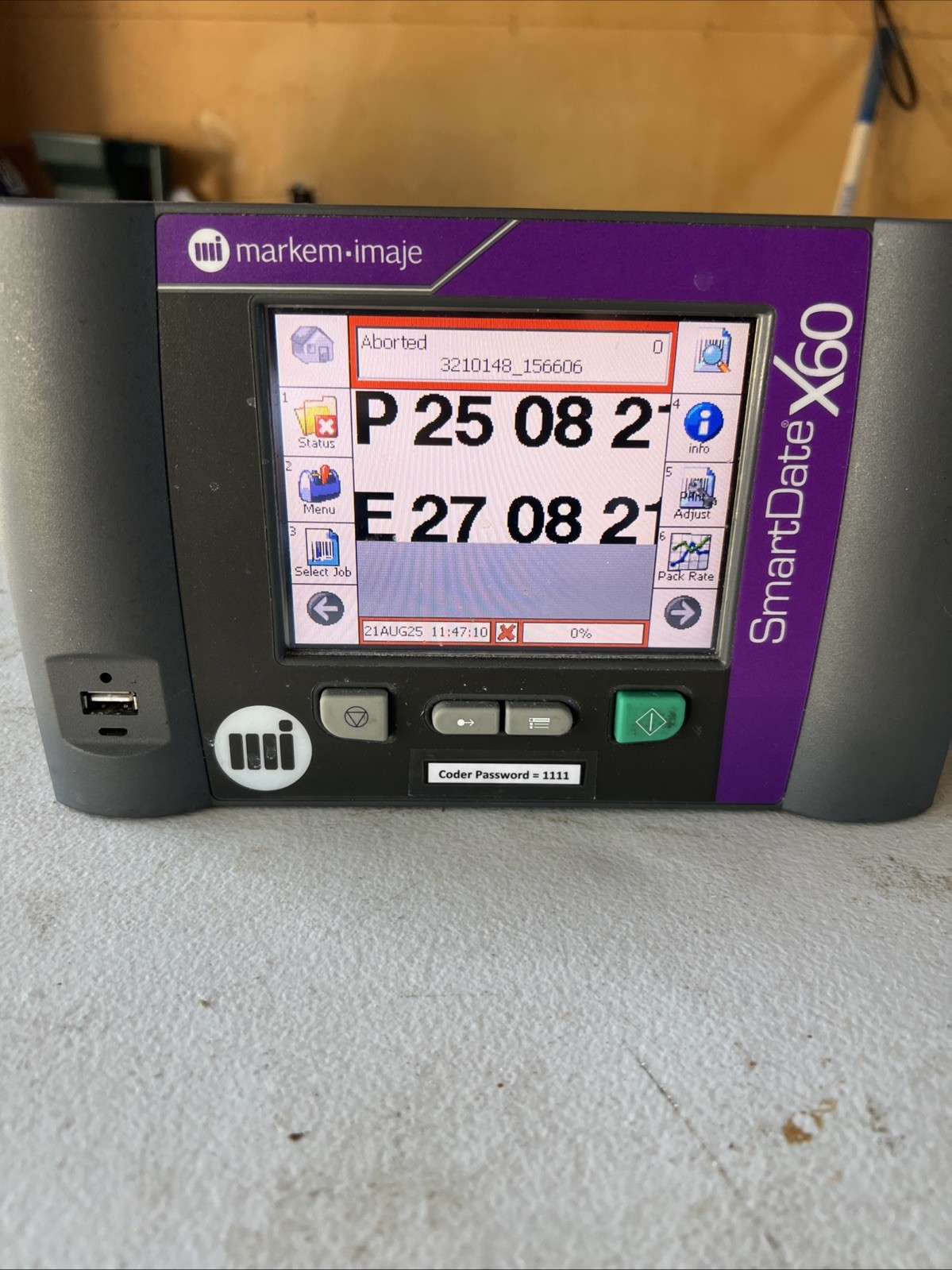 Markem Imaje SmartDate X60 Thermal Transfer Controller w/ 53 mm Printer Right LH Markem Imaje SmartDate X60 Thermal Transfer Controller w/ 53 mm Printer Right LH