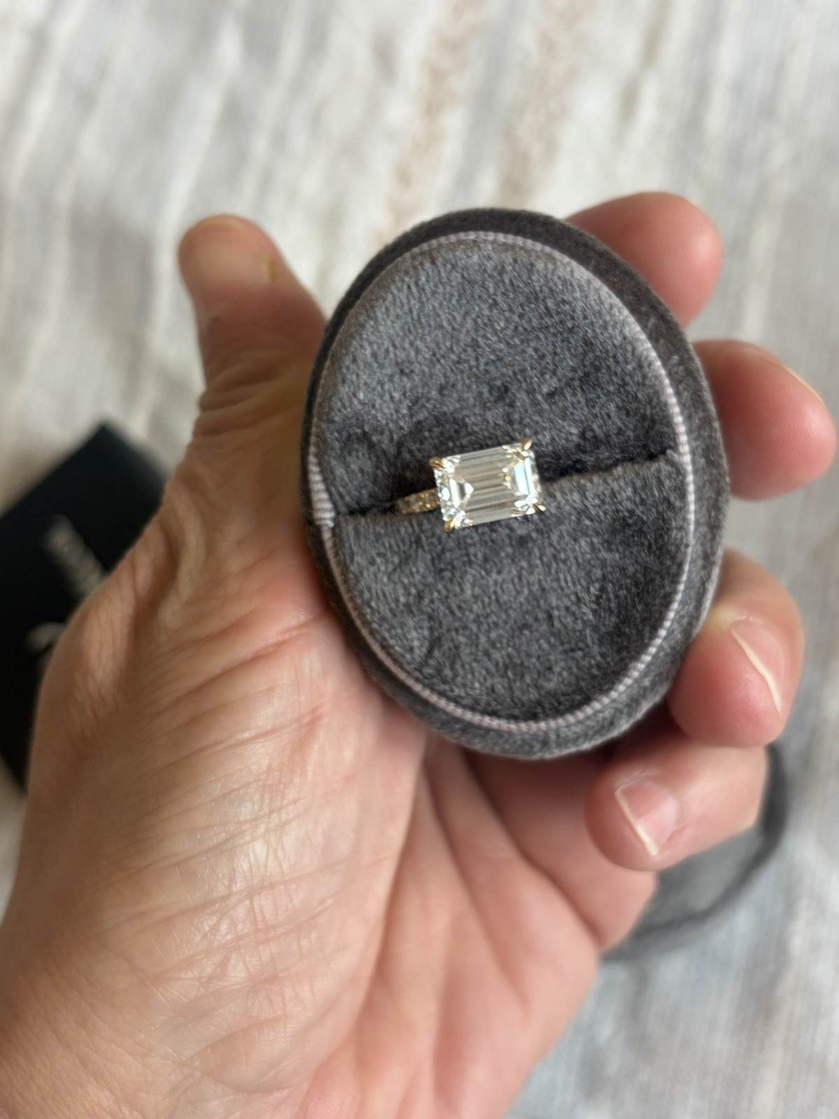 Emerald Cut Lab Grown Diamond Engagement Ring 3 Carat Emerald Cut Lab Grown Diamond Engagement Ring 3 Carat