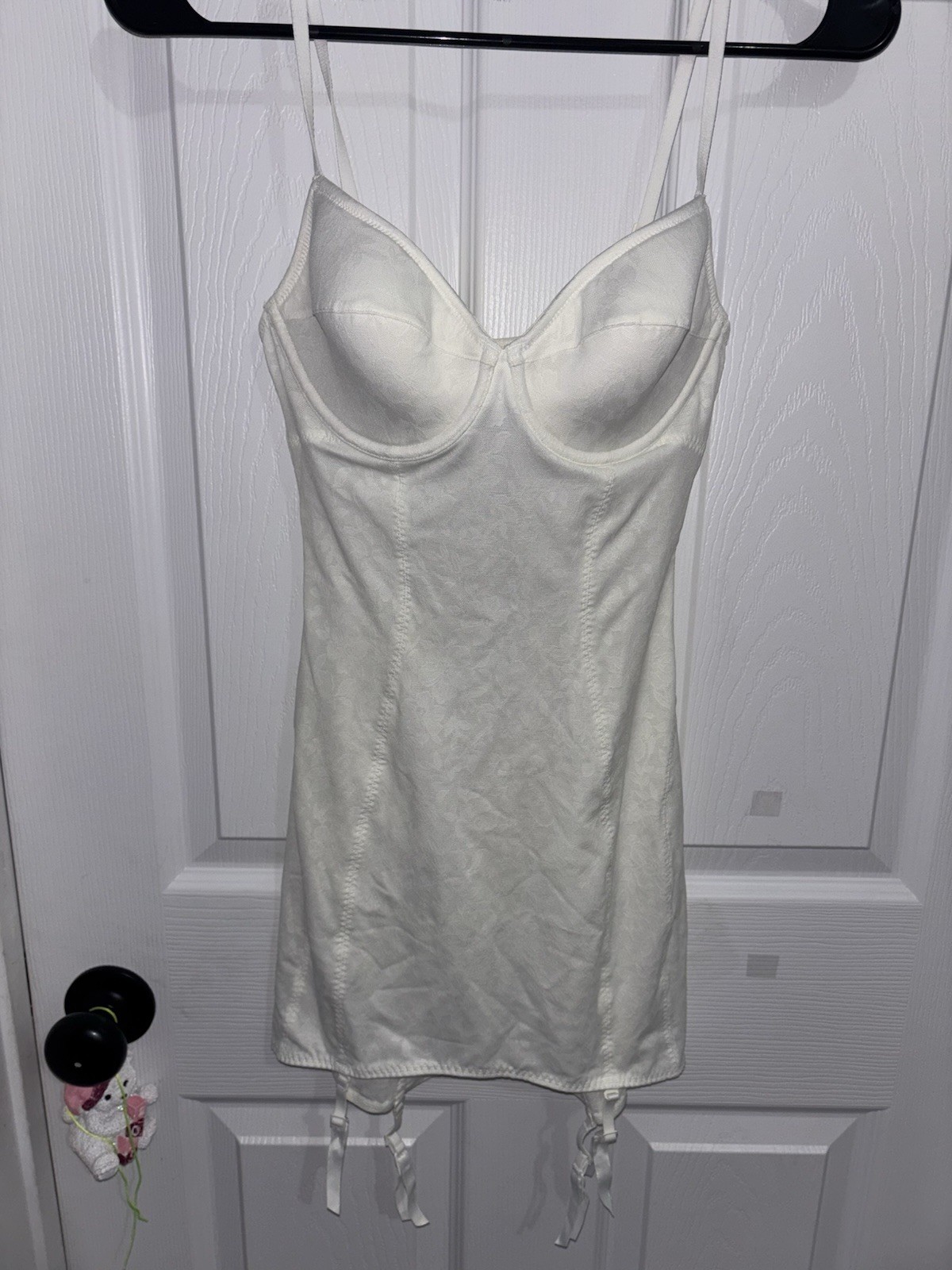 SKIMS Lace Shapewear Mini Slip Dress Ivory XS Strong Adjustable Strap SKIMS Lace Shapewear Mini Slip Dress Ivory XS Strong Adjustable Strap