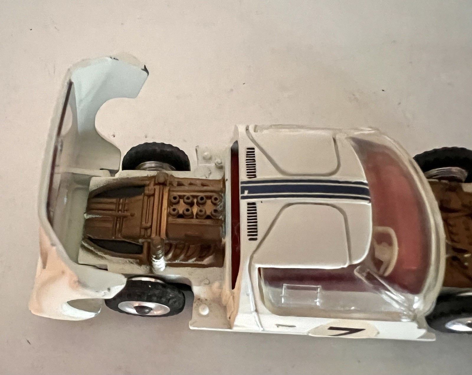 1966 VINTAGE DINKY TOYS FORD GT RACE CAR -No. 215 -VERY G OOD- MUST SEE DINKY