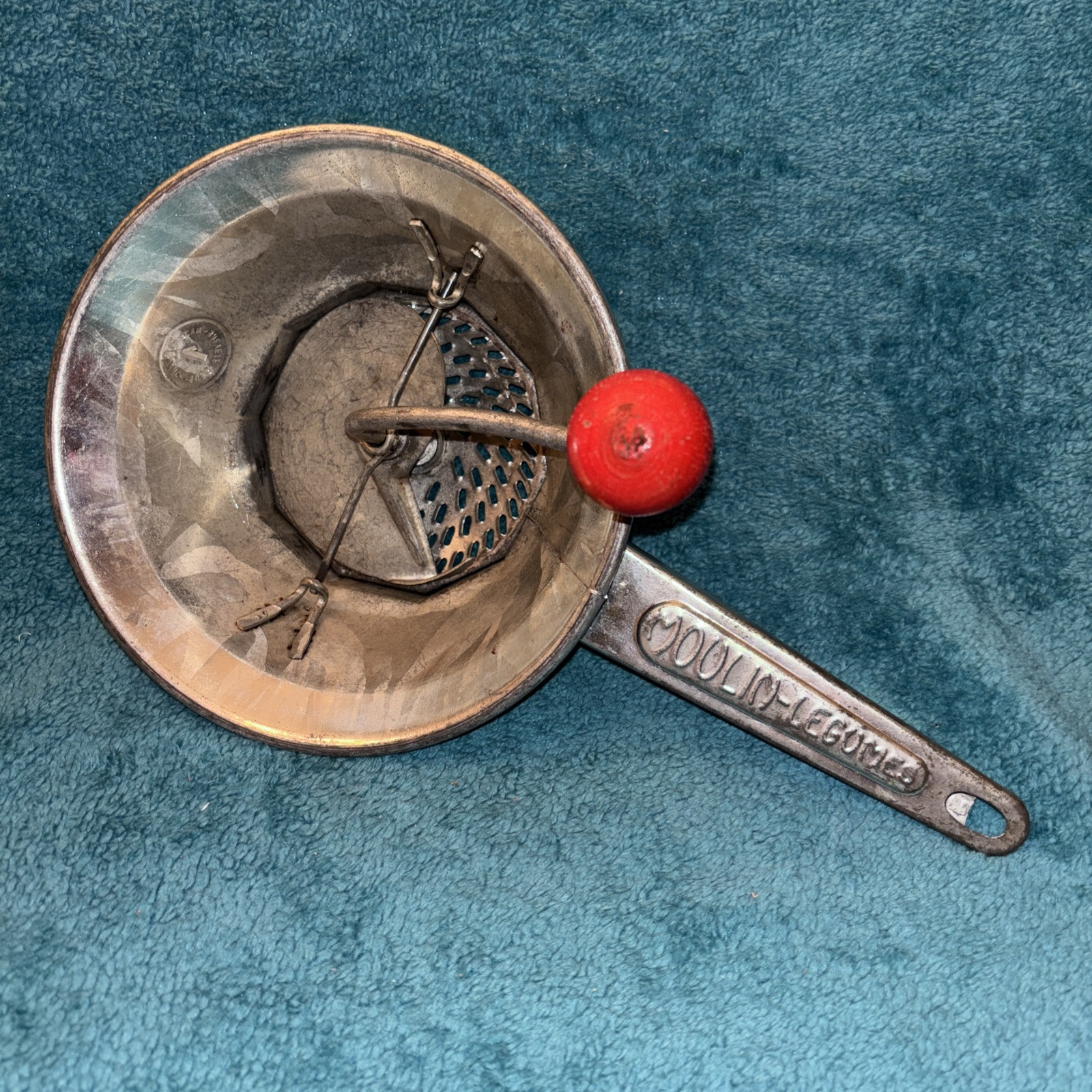 Vintage Moulin Legumes Food Mill #1 Made in France Brevete SGDG Aluminum Red #MM Vintage Moulin Legumes Food Mill #1 Made in France Brevete SGDG Aluminum Red #MM