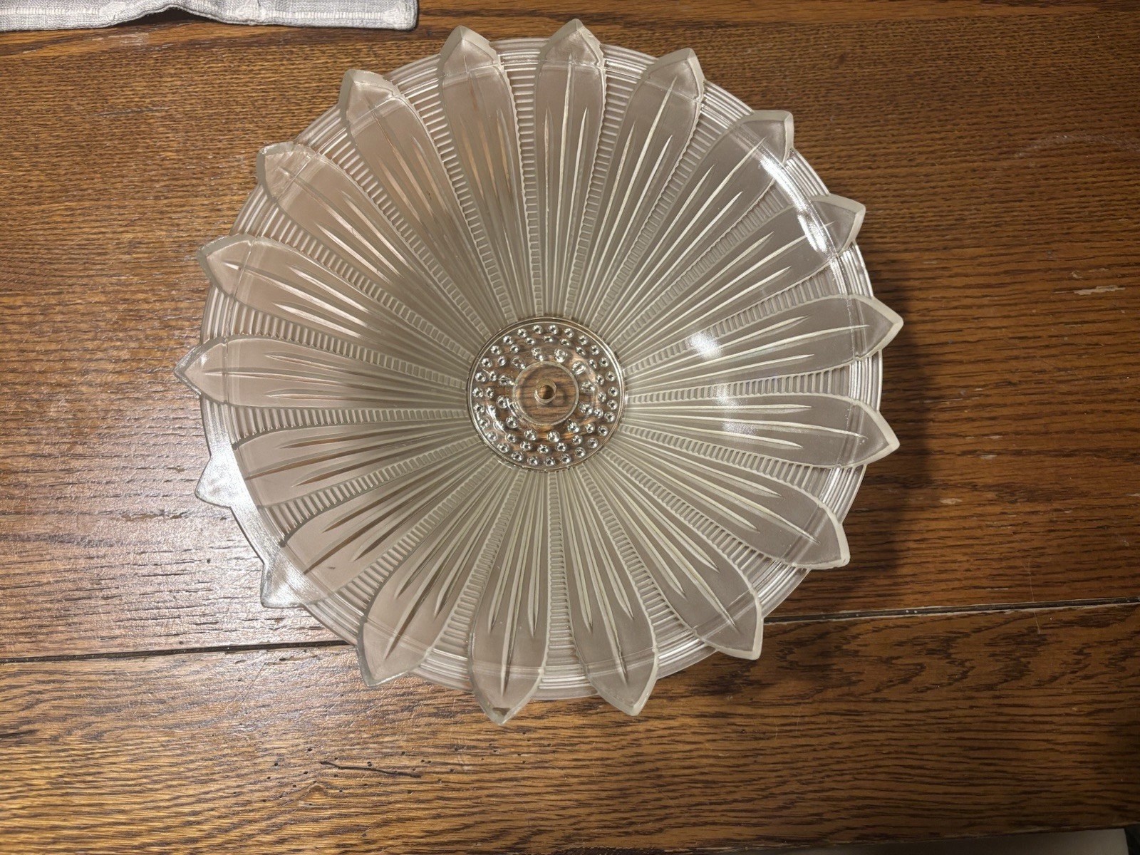 Rare 1940’s antique light fixture ceiling art deco chandelier cover/glass piece