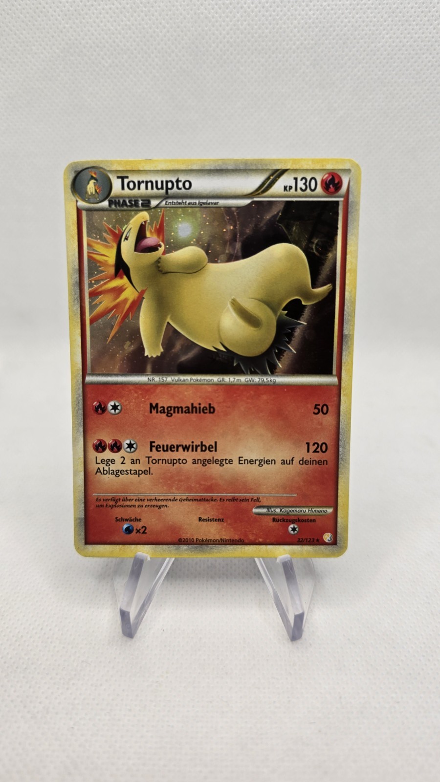 Tornupto 32/123 Holo - Heartgold & Soulsilver Set Pokemon Card Pokemon German Tornupto 32/123 Holo - Heartgold & Soulsilver Set Pokemon Card Pokemon German