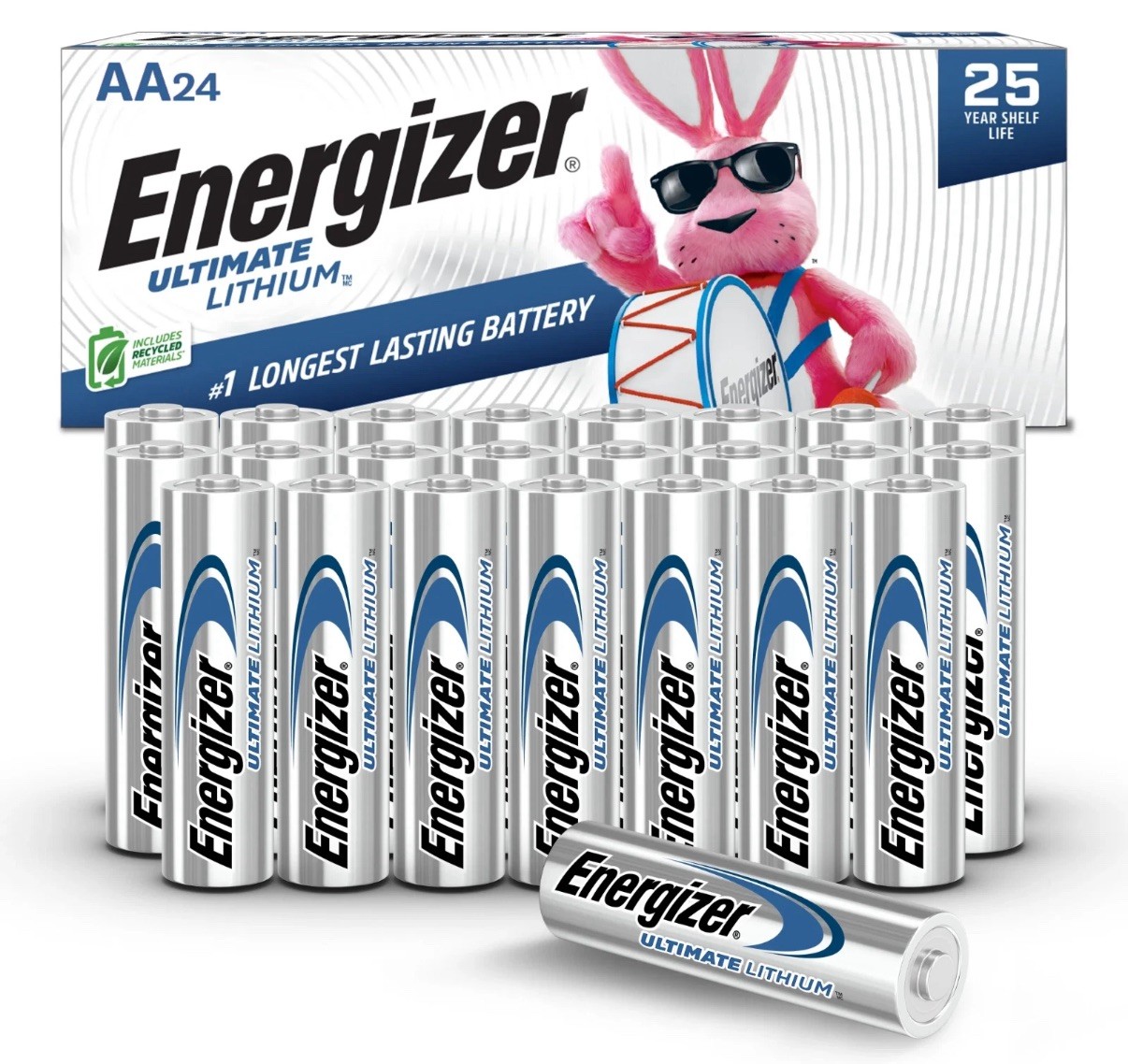 Energizer Ultimate Lithium AA Batteries - 24 Count (Exp: 12/2049)