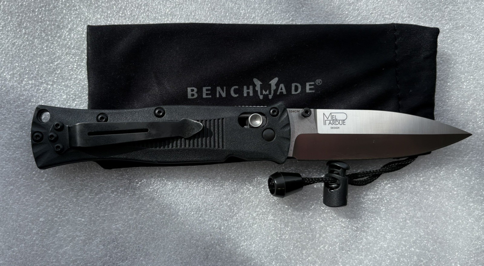 Benchmade 530 Mel Pardue Knife 154CM Satin Plain Edge Discontinued USA Benchmade 530 Mel Pardue Knife 154CM Satin Plain Edge Discontinued USA
