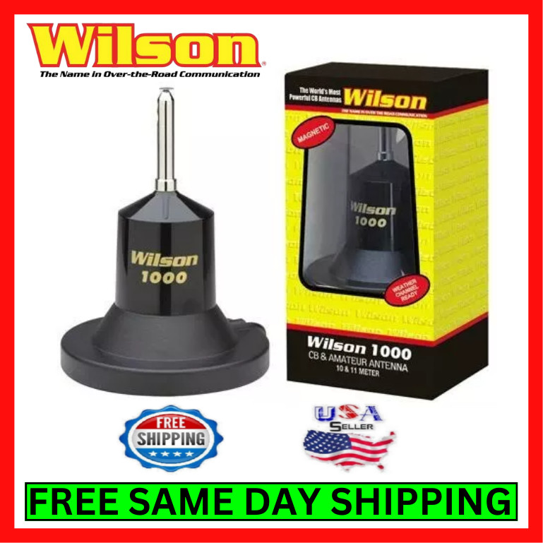 Wilson 1000 Series 3000 Watt Magnetic Mount CB Antenna with 62 1/2 inch ANTENNA Wilson 1000 Series 3000 Watt Magnetic Mount CB Antenna with 62 1/2 inch ANTENNA