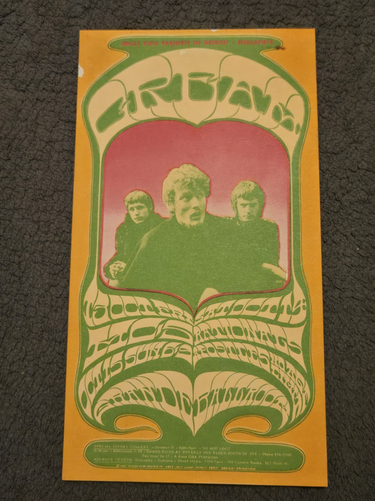 1967 Cream Grande Ballroom Authentic \ 1967 Cream Grande Ballroom Authentic \