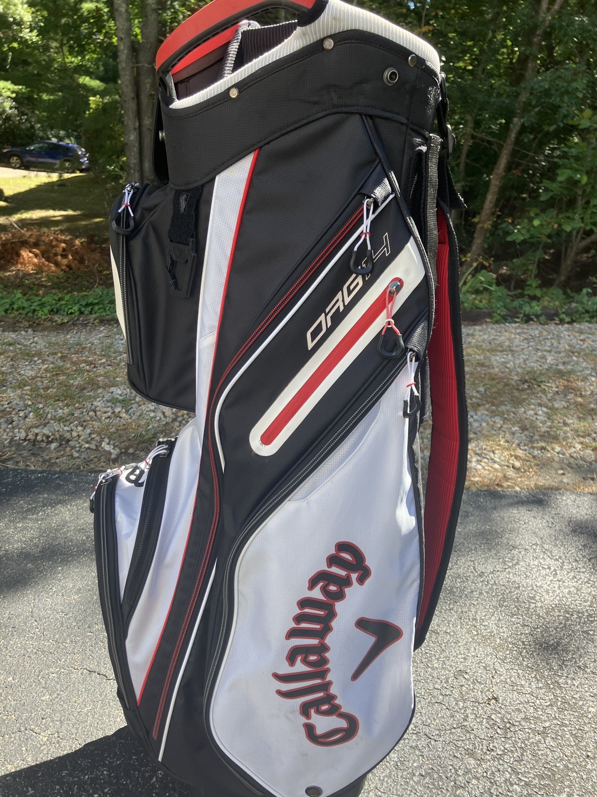 Callaway Org 14 Cart Bag, Black, White & Red, Excellent Condition Callaway Org 14 Cart Bag, Black, White & Red, Excellent Condition