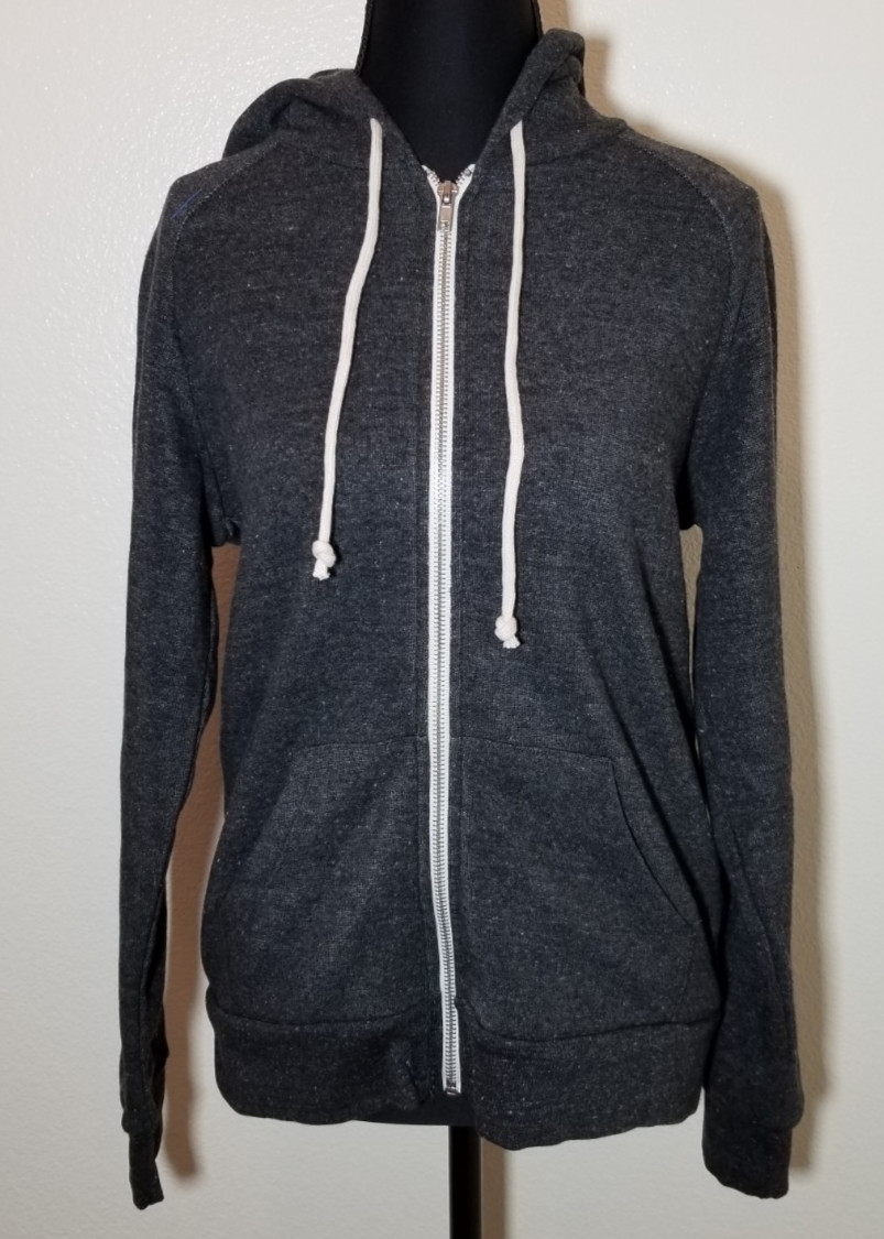 Alternative Apparel Earthleisure Hoodie Zip Sweatshirt Small Recycled Eco NWOT