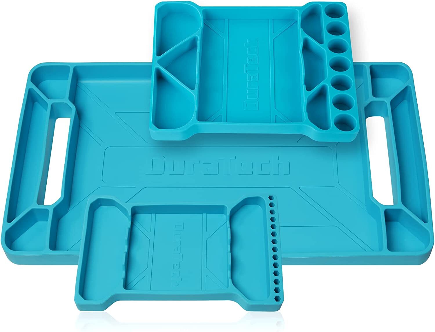 DURATECH Flexible Tool Tray Silicone Tool Holder Blue/Pink/Green 3pack Durable DURATECH Flexible Tool Tray Silicone Tool Holder Blue/Pink/Green 3pack Durable