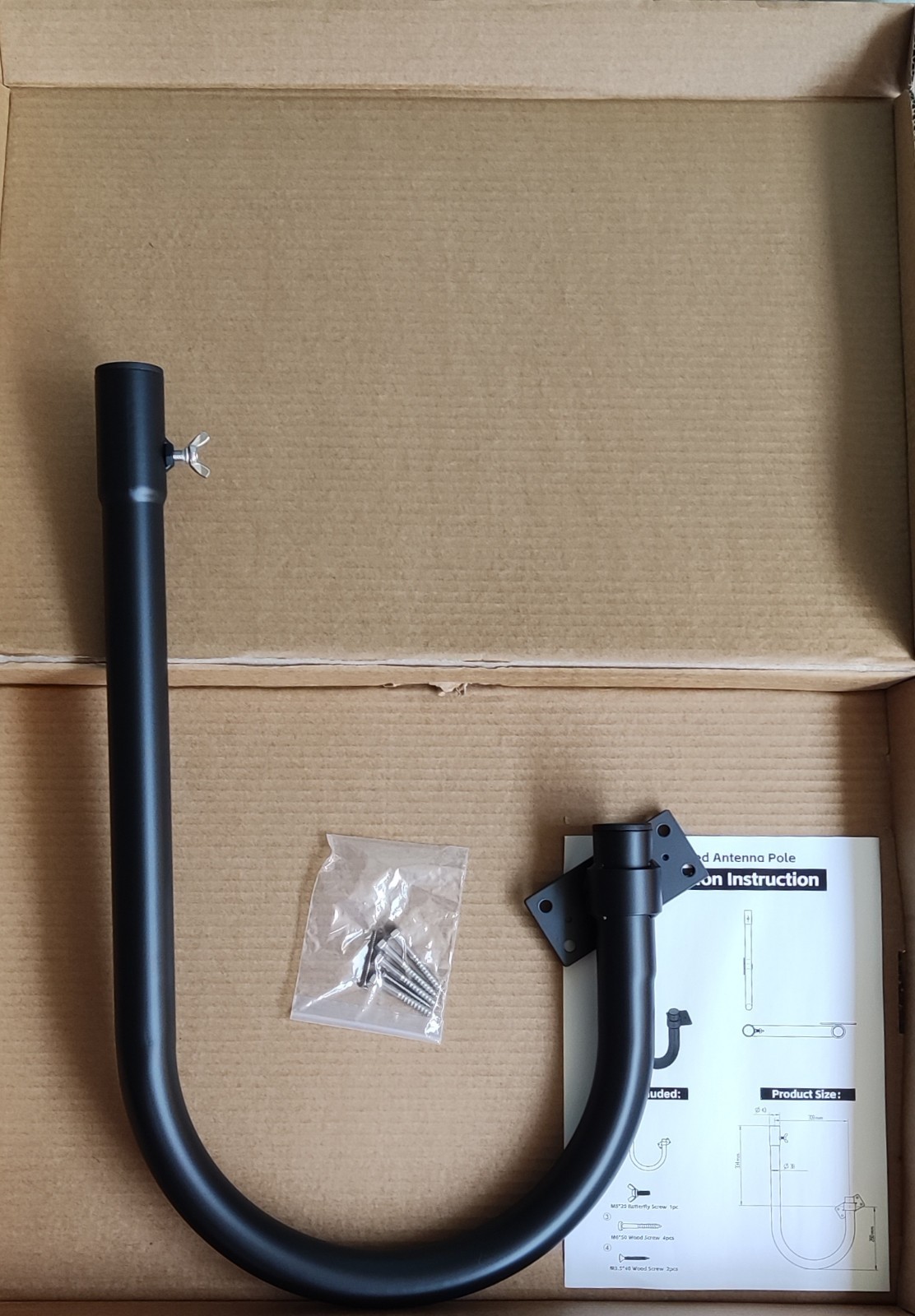 Starlink Mount (J Pole, J Mount, Antenna Mount) under eave, wall or chimney Starlink Mount (J Pole, J Mount, Antenna Mount) under eave, wall or chimney