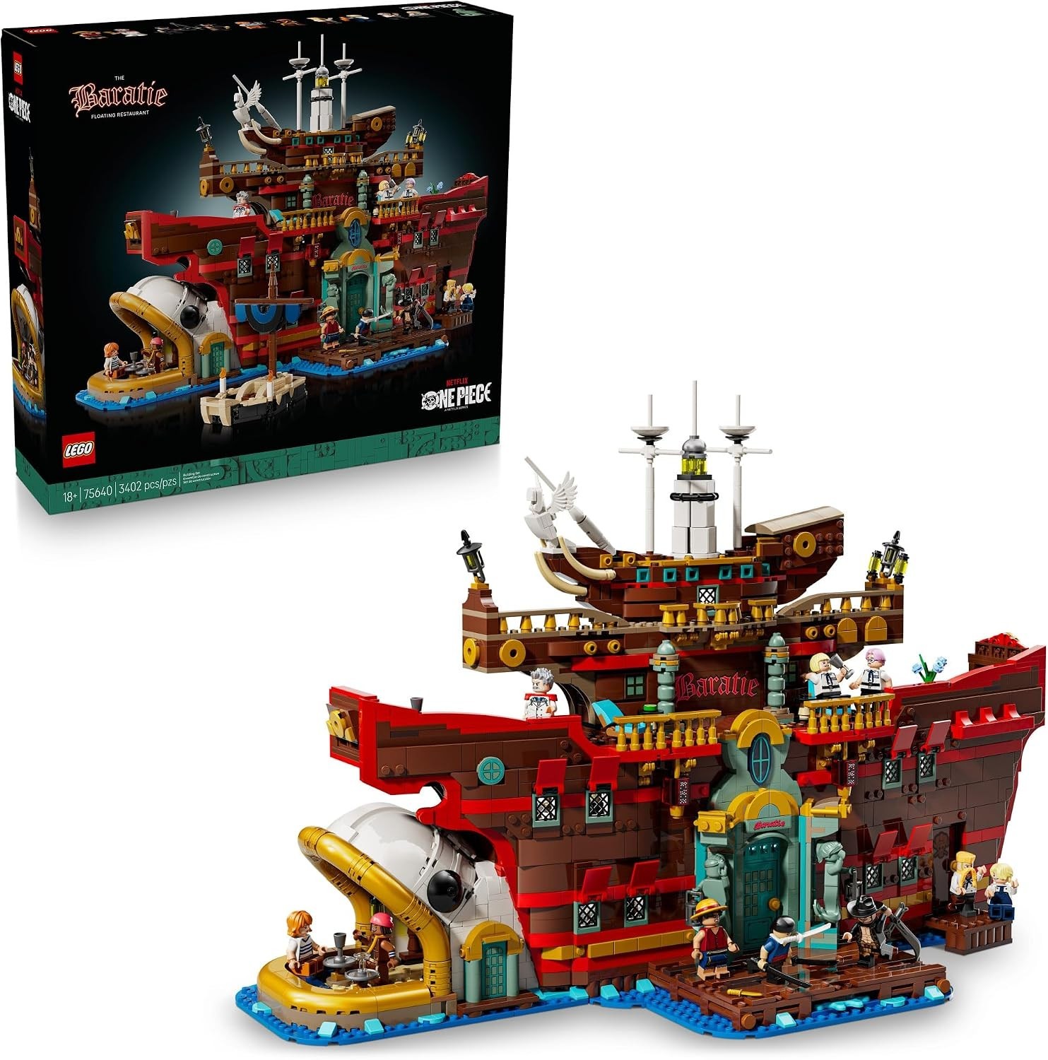 LEGO ONE Piece The Baratie Floating Restaurant Building Set for Adults - Collect