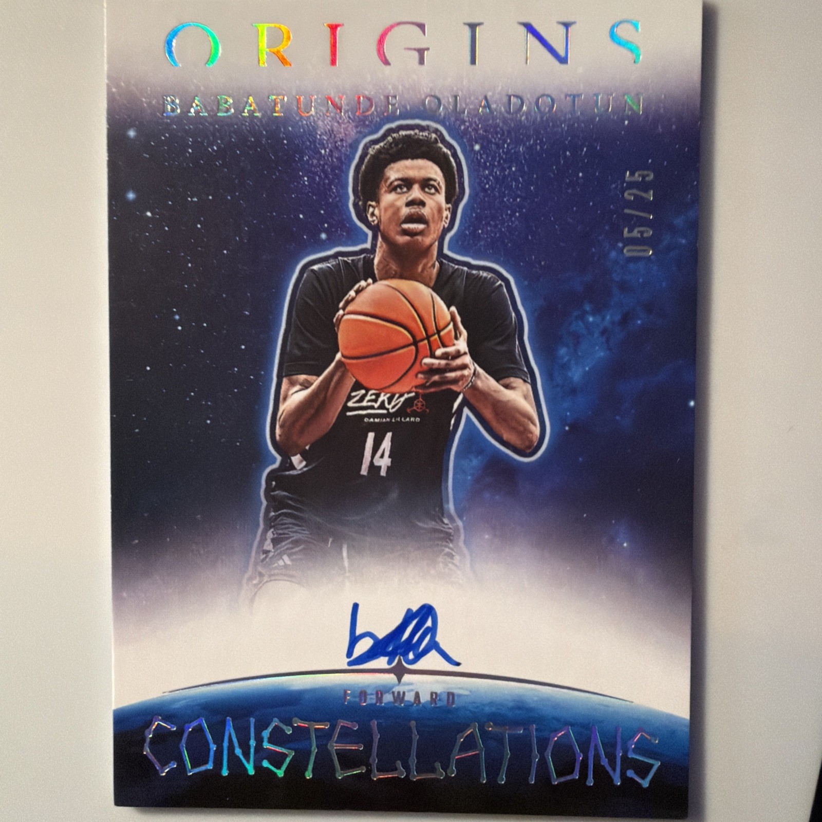 BABATUNDE OLADOTUN 2025-26 PANINI ORIGINS CONSTELLATIONS AUTO /25