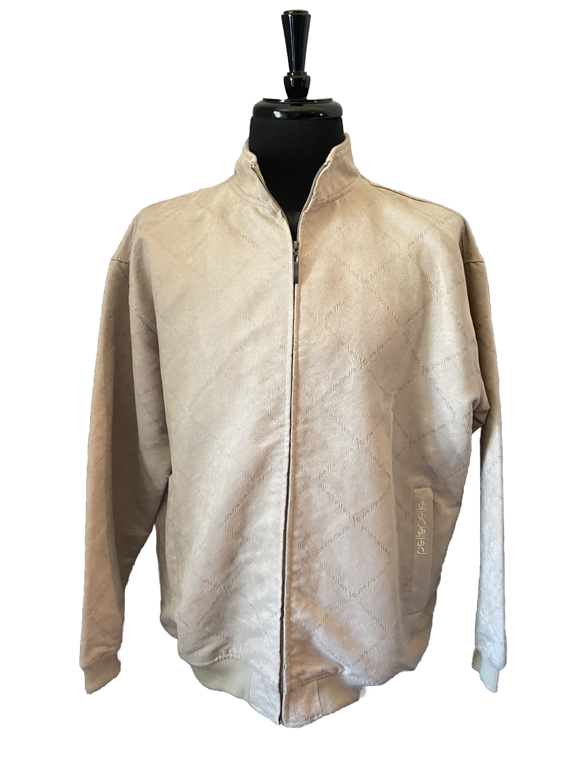 VTG Pelle Pelle Marc Buchanan Jacket Medium Debossed Allover Logo Microsuede