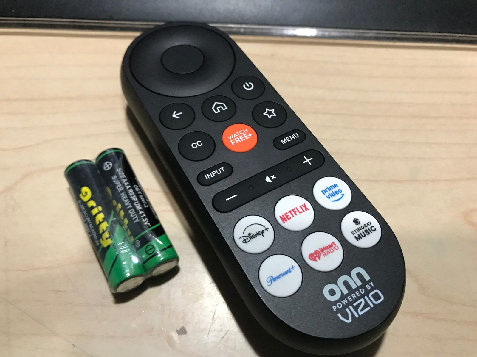 ONN Powered by VIZIO WRT181V Remote w Batteries WFD43S-0830 ONN Powered by VIZIO WRT181V Remote w Batteries WFD43S-0830
