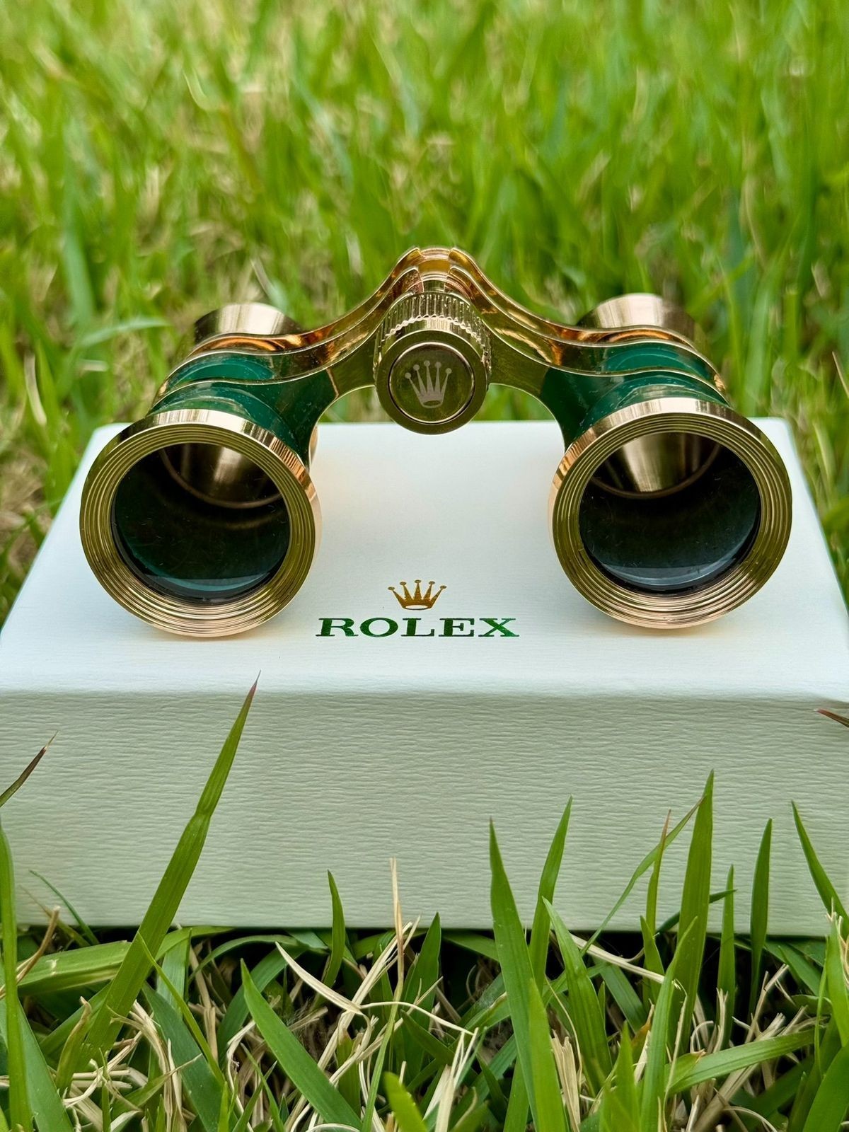Rolex Green Opera Glasses Binoculars with Box & Pouch Gold – Rare Collectible Rolex Green Opera Glasses Binoculars with Box & Pouch Gold – Rare Collectible