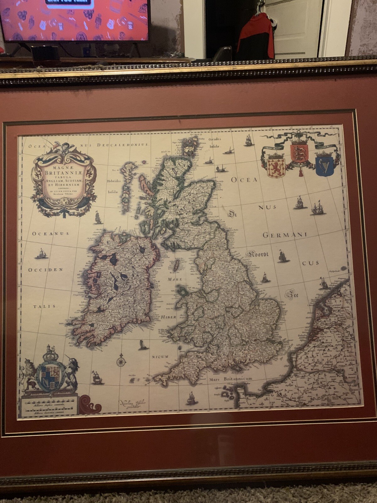 32x36 Nicolaus Visscher Magnae Britanniae Tabula, Angliam, Scotiam, et Hiberniam 32x36 Nicolaus Visscher Magnae Britanniae Tabula, Angliam, Scotiam, et Hiberniam