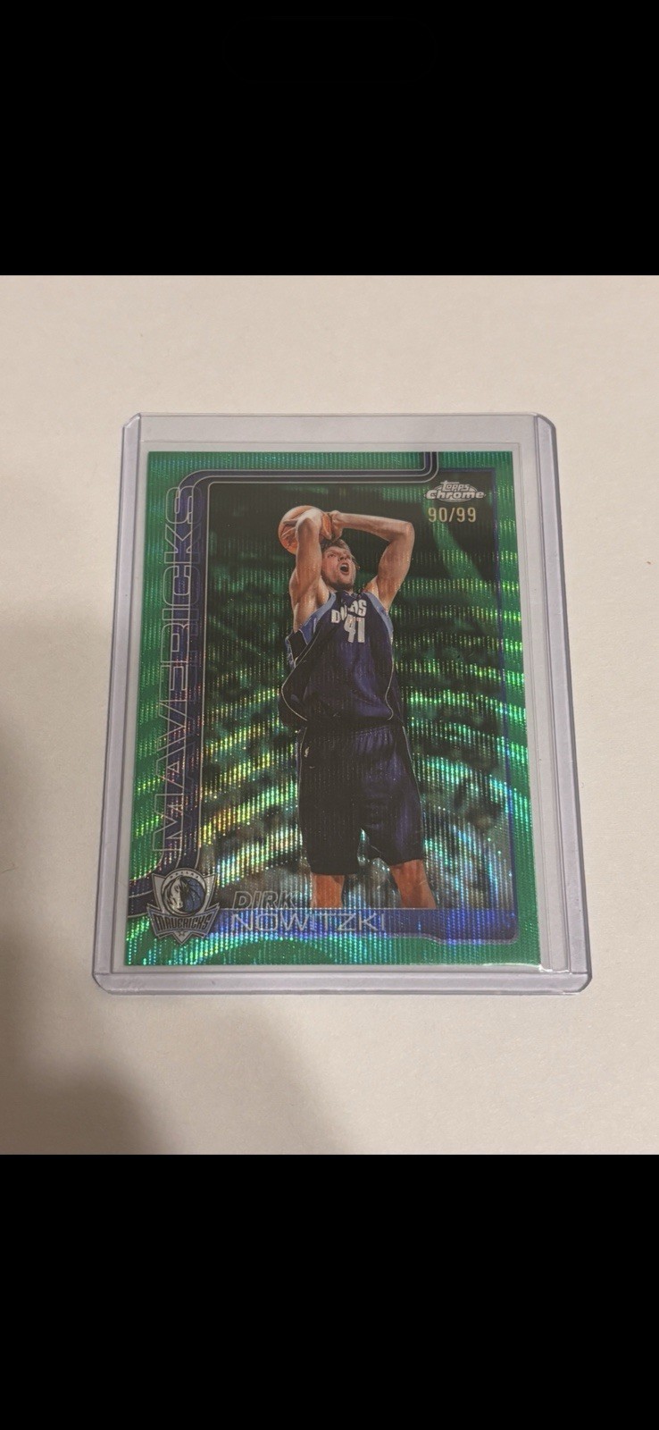 Dirk Nowitzki 2025 -2026 Topps Chrome Update Green Refractor /99 Dirk Nowitzki 2025 -2026 Topps Chrome Update Green Refractor /99