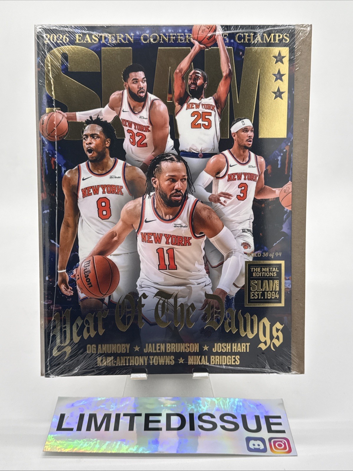 Gold Medal Slam 262 New York Knicks Magazine #/94 SEALED NBA Champions Brunson Gold Medal Slam 262 New York Knicks Magazine #/94 SEALED NBA Champions Brunson