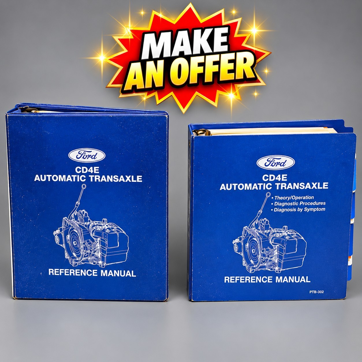 Ford CD4E Automatic Transaxle Reference Manual Set PTB-301 PTB-302 OEM Binder