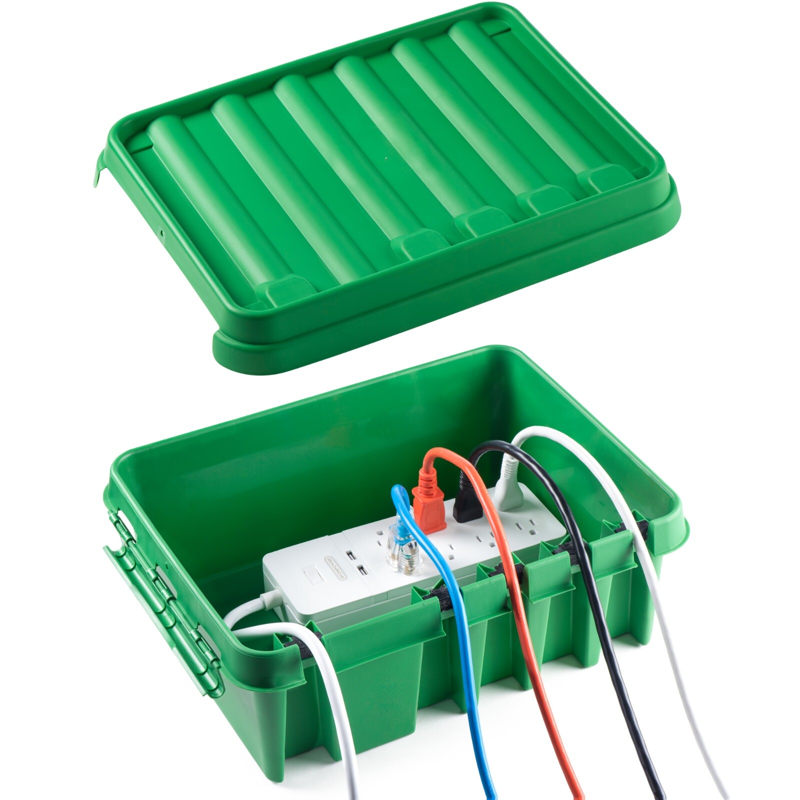 Original Weatherproof Connection Box - Electrical Power Cord Enclosure - Green
