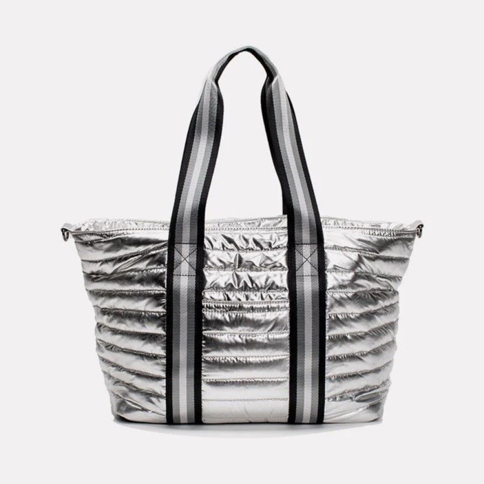 THINK ROYLN Metallic Wingman Bag – Silver – NEW Without Tags