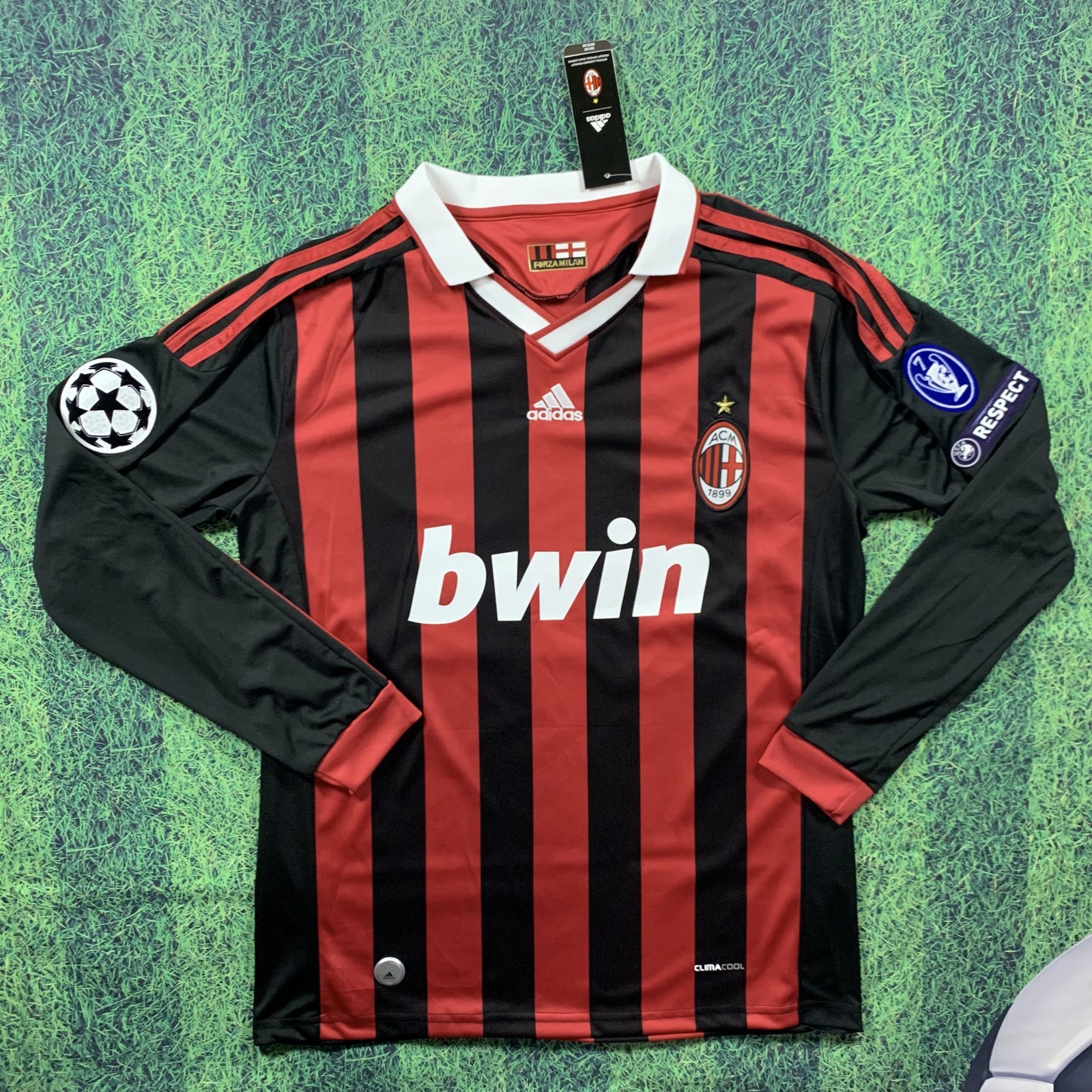Ronaldinho #80 AC Milan 2009/10 Long Sleeve Jersey | Retro Men’s Shirt New