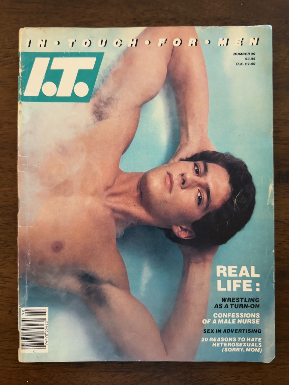 IN TOUCH Number 90 Apr 1984, Wrestling Issue, Nude Male Photos, Centerfold, Good